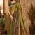Sangam prints olive green soft silk blend woven work traditional saree