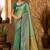 Sangam prints mint green soft silk blend woven work traditional saree