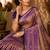 Sangam prints taupe gold soft silk blend woven work traditional saree