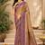 Sangam prints mauve gold soft silk blend woven work traditional saree