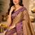 Sangam prints mauve gold soft silk blend woven work traditional saree