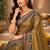 Sangam prints olive gold soft silk blend woven work traditional saree