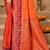 Sangam prints coral orange soft silk blend woven work traditional saree