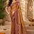 Sangam prints golden bronze soft silk blend woven work traditional saree