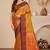 Sangam prints golden mustard soft silk blend woven work traditional saree