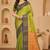 Sangam prints pista green soft silk blend woven work traditional saree