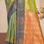 Sangam prints pista green soft silk blend woven work traditional saree