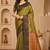Sangam prints olive green soft silk blend woven work traditional saree