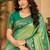 Sangam prints mint green soft silk blend woven work traditional saree