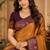 Sangam prints antique gold soft silk blend woven work traditional saree