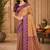 Sangam prints mauve gold soft silk blend woven work traditional saree