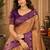 Sangam prints mauve gold soft silk blend woven work traditional saree