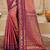 Sangam prints rose gold pink soft silk blend woven work traditional saree