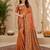Sangam prints copper gold soft silk blend woven work traditional saree