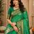 Sangam prints emerald green soft silk blend woven work traditional saree