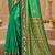 Sangam prints emerald green soft silk blend woven work traditional saree