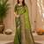 Sangam prints olive green soft silk blend woven work traditional saree