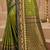 Sangam prints olive green soft silk blend woven work traditional saree