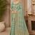 Sangam prints sea green cotton silk woven work traditional saree