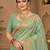 Sangam prints sea green cotton silk woven work traditional saree