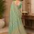 Sangam prints sea green cotton silk woven work traditional saree