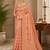 Sangam prints peach cotton silk woven work traditional saree