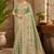 Sangam prints sage green cotton silk woven work traditional saree