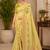 Sangam prints light yellow cotton silk woven work traditional saree