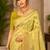 Sangam prints light yellow cotton silk woven work traditional saree
