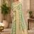 Sangam prints sage green cotton silk woven work traditional saree