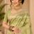 Sangam prints olive green cotton silk woven work traditional saree