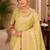 Sangam prints light lime green cotton silk woven work traditional saree