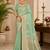 Sangam prints mint green cotton silk woven work traditional saree