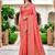 Sangam prints rose pink satin woven work traditional saree