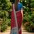 Sangam prints maroon satin woven work traditional saree