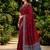 Sangam prints maroon satin woven work traditional saree