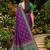 Sangam prints purple satin woven work traditional saree