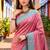 Sangam prints dusty pink satin woven work traditional saree