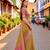 Sangam prints olive gold satin woven work traditional saree