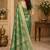 Sangam prints sea green satin woven work traditional saree