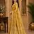 Sangam prints mustard gold satin woven work traditional saree
