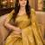Sangam prints mustard gold satin woven work traditional saree