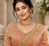 Peach Color Pearl with Heavy Beads work Silk Blend Saree