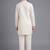 Boys' off-white printed kurta set