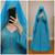 Sky blue Gold Embroidered Kaftan Dress