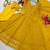 yellow color embroidery sequin work faux georgette gown set