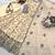 cream color embroidery sequin work faux georgette gown set
