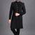 Black art silk sherwani set