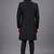 Black art silk sherwani set