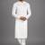 Cream art silk kurta pant